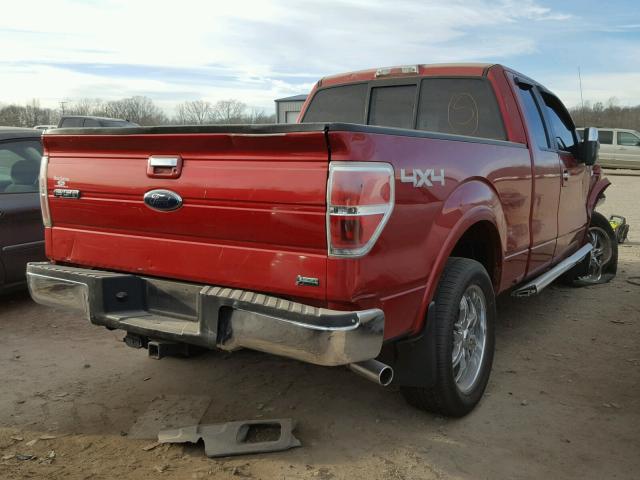 1FTFX1EV0AFC05655 - 2010 FORD F150 SUPER MAROON photo 4