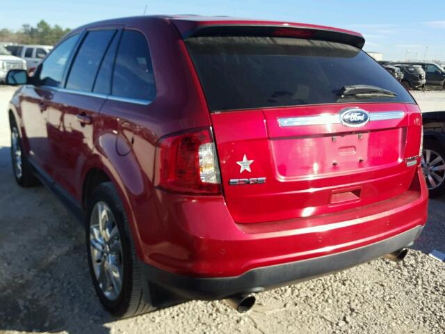 2FMDK3K90CBA26010 - 2012 FORD EDGE LIMIT RED photo 3