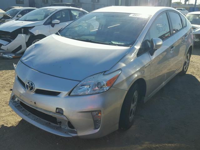 JTDKN3DU0D5595353 - 2013 TOYOTA PRIUS GRAY photo 2