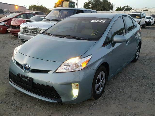 JTDKN3DU1C5395533 - 2012 TOYOTA PRIUS BLUE photo 2