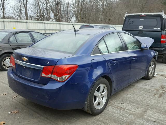 1G1PF5SC7C7142352 - 2012 CHEVROLET CRUZE LT BLUE photo 4