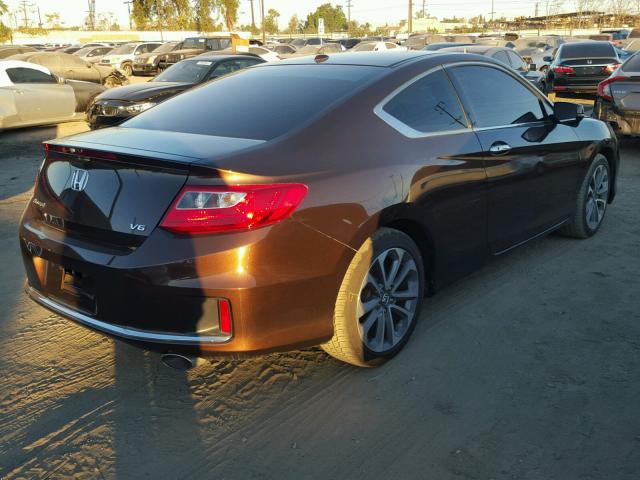 1HGCT2B8XEA006135 - 2014 HONDA ACCORD EXL BROWN photo 4