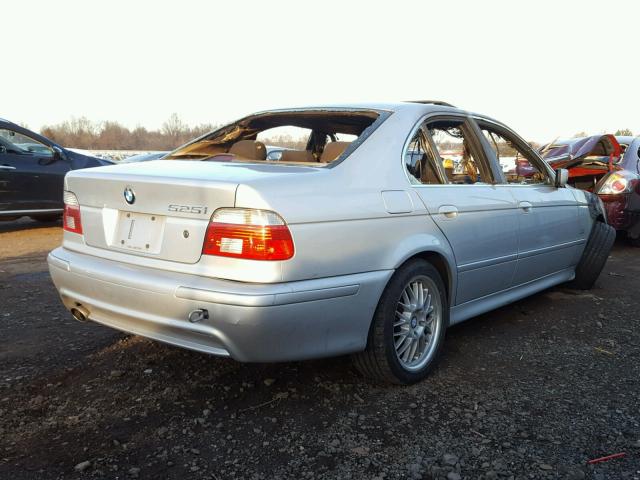 WBADT43441GF59509 - 2001 BMW 525 I AUTO SILVER photo 4