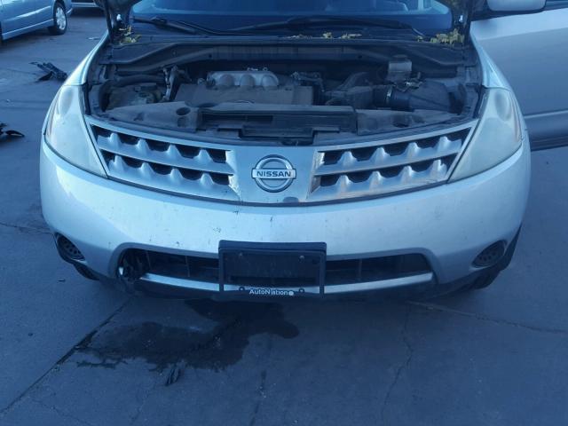 JN8AZ08W27W646543 - 2007 NISSAN MURANO SL SILVER photo 7