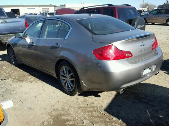 JNKBV61F98M279113 - 2008 INFINITI G35 GRAY photo 3