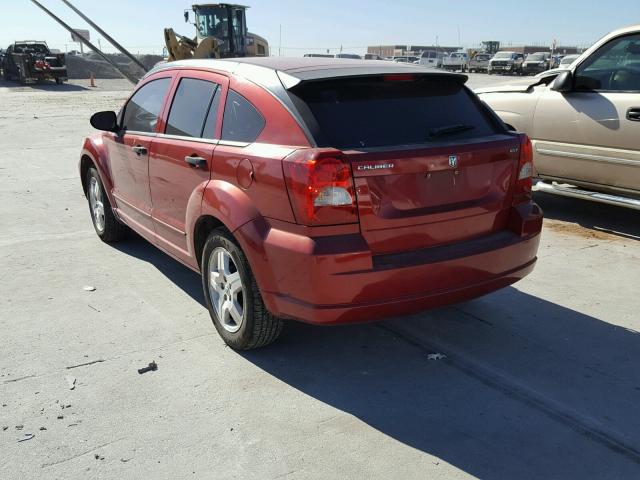 1B3HB48B67D509394 - 2007 DODGE CALIBER SX RED photo 3