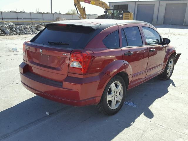 1B3HB48B67D509394 - 2007 DODGE CALIBER SX RED photo 4