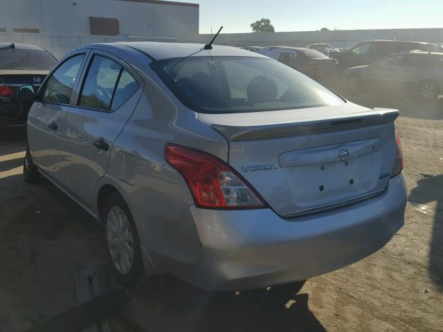 3N1CN7AP1EL859162 - 2014 NISSAN VERSA SILVER photo 3