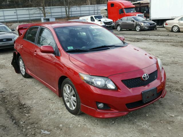 2T1BU4EE0AC285119 - 2010 TOYOTA COROLLA BA RED photo 1