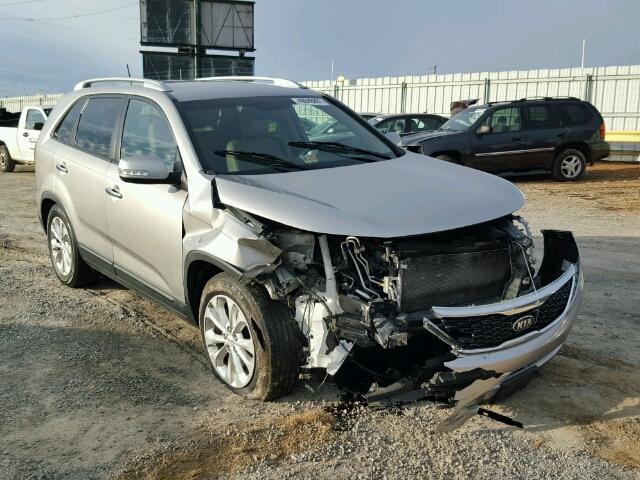 5XYKT3A66EG442786 - 2014 KIA SORENTO LX SILVER photo 1