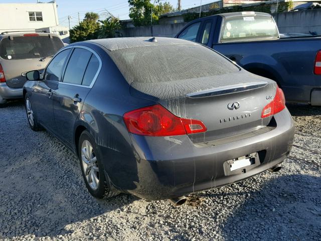 JNKCV61E89M010887 - 2009 INFINITI G37 BASE GRAY photo 3