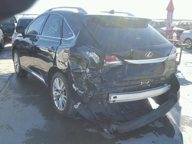 2T2ZK1BA4EC141143 - 2014 LEXUS RX 350 BLACK photo 3