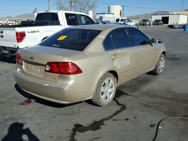 KNAGE123585207072 - 2008 KIA OPTIMA LX GOLD photo 4