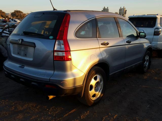 5J6RE38359L021554 - 2009 HONDA CR-V LX BLUE photo 4