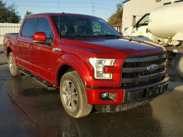 1FTEW1CG0FKE02584 - 2015 FORD F150 SUPER RED photo 1