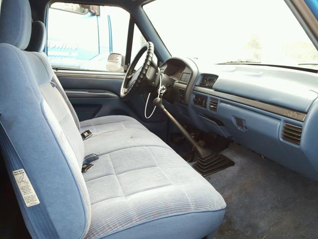 1FTEF14N1SNA72007 - 1995 FORD F150 BLUE photo 5