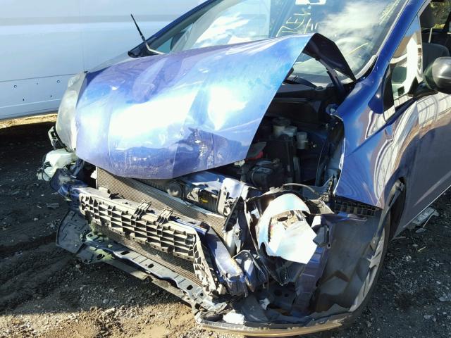 JHMGE8G21AS011633 - 2010 HONDA FIT BLUE photo 9