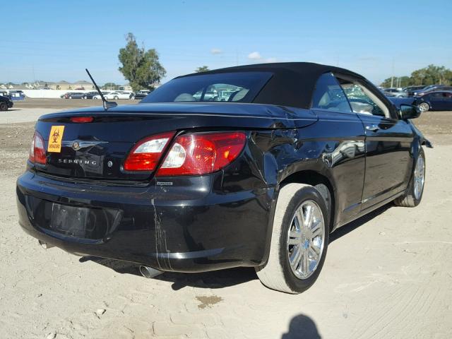 1C3LC65M38N614840 - 2008 CHRYSLER SEBRING LI BLACK photo 4