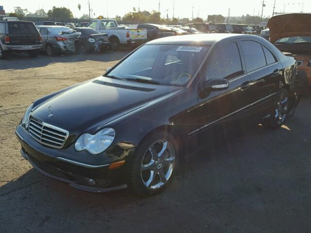 WDBRF52H97A927295 - 2007 MERCEDES-BENZ C 230 BLACK photo 2