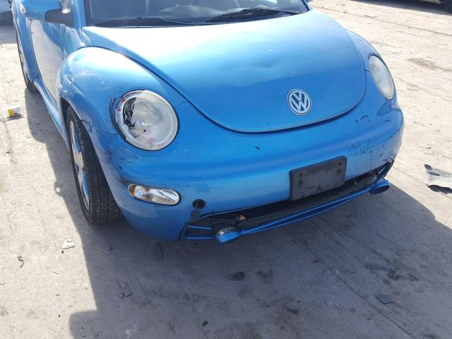 3VWGK31C94M421122 - 2004 VOLKSWAGEN NEW BEETLE 蓝色 照片 9