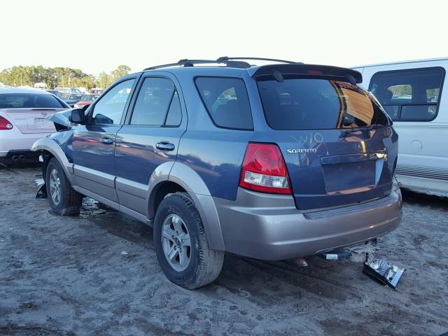 KNDJD733435099047 - 2003 KIA SORENTO EX BLUE photo 3