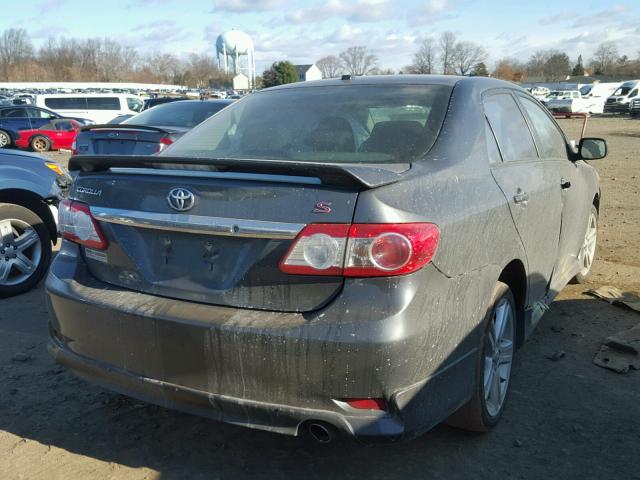 2T1BU4EE4DC003049 - 2013 TOYOTA COROLLA BA GRAY photo 4