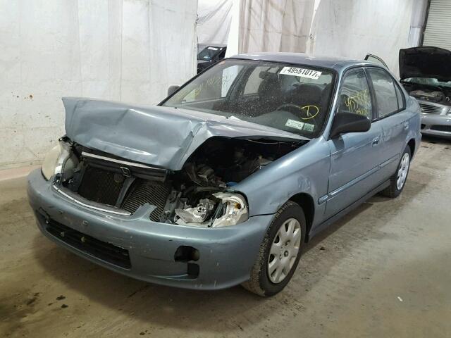 2HGEJ6612YH534325 - 2000 HONDA CIVIC BASE BLUE photo 2