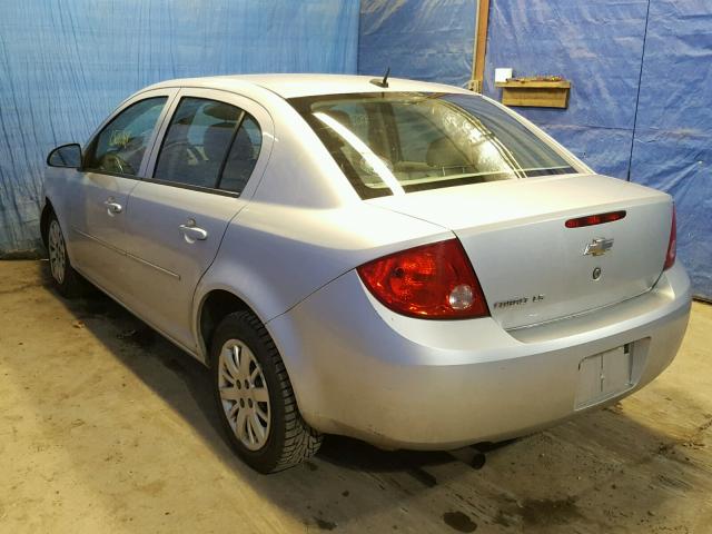 1G1AS58HX97236240 - 2009 CHEVROLET COBALT LS SILVER photo 3