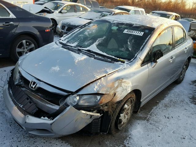 1HGFA16579L025958 - 2009 HONDA CIVIC LX SILVER photo 2