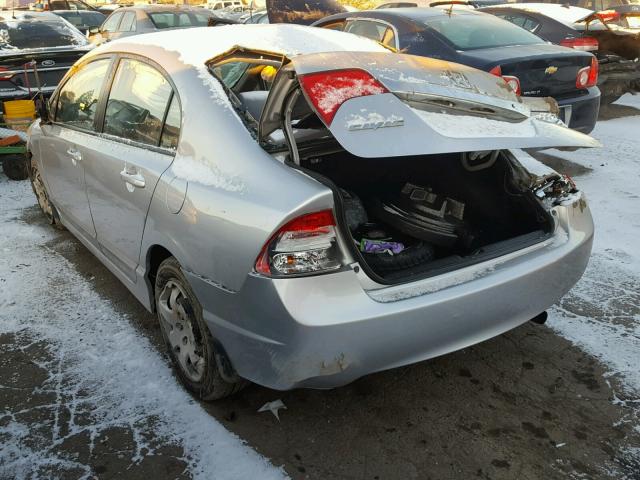 1HGFA16579L025958 - 2009 HONDA CIVIC LX SILVER photo 3