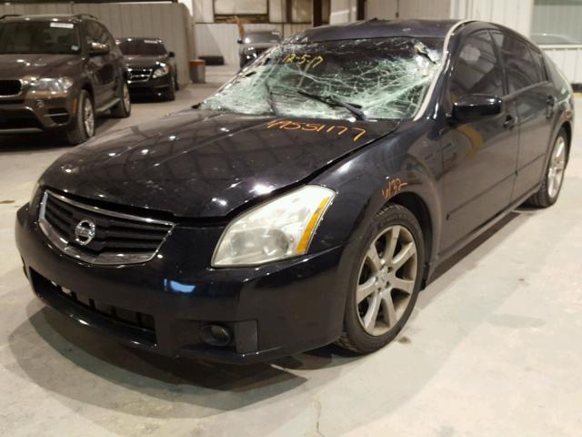 1N4BA41E58C827046 - 2008 NISSAN MAXIMA SE BLACK photo 2