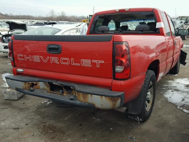 1GCEC19X17Z196068 - 2007 CHEVROLET SILVERADO RED photo 4