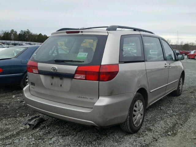 5TDZA23C85S285993 - 2005 TOYOTA SIENNA CE SILVER photo 4