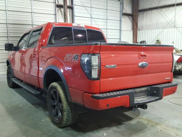 1FTFW1EF8CFA23586 - 2012 FORD F150 SUPER RED photo 3