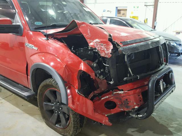 1FTFW1EF8CFA23586 - 2012 FORD F150 SUPER RED photo 9