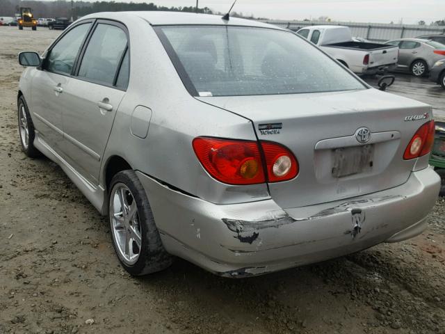 1NXBR32E94Z256253 - 2004 TOYOTA COROLLA CE SILVER photo 3