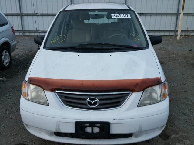 JM3LW28G510195529 - 2001 MAZDA MPV WAGON WHITE photo 9