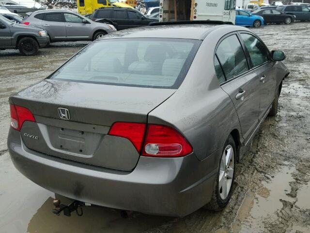 1HGFA16806L065076 - 2006 HONDA CIVIC EX GRAY photo 4