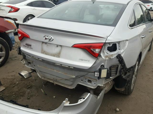 5NPE34AF8FH079078 - 2015 HYUNDAI SONATA SPO SILVER photo 9