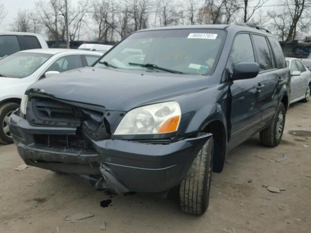 5FNYF18655B025775 - 2005 HONDA PILOT EXL GRAY photo 2