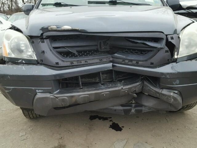 5FNYF18655B025775 - 2005 HONDA PILOT EXL GRAY photo 7