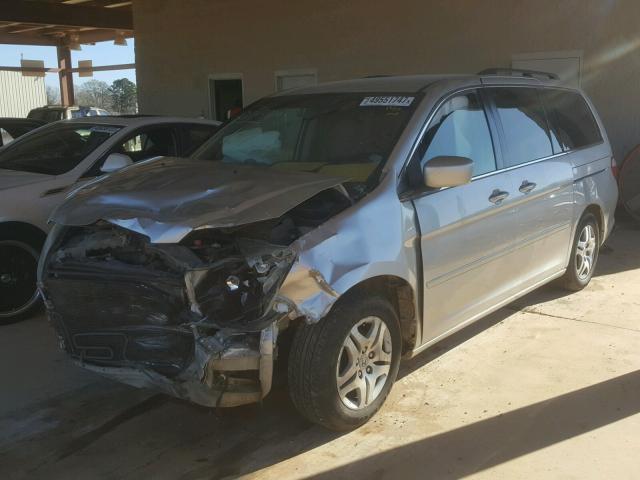 5FNRL38407B422837 - 2007 HONDA ODYSSEY EX SILVER photo 2