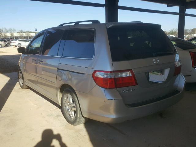 5FNRL38407B422837 - 2007 HONDA ODYSSEY EX SILVER photo 3