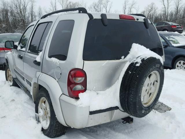 1J4GL48K37W695997 - 2007 JEEP LIBERTY SP SILVER photo 3