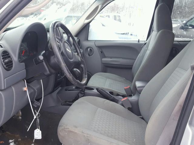 1J4GL48K37W695997 - 2007 JEEP LIBERTY SP SILVER photo 5