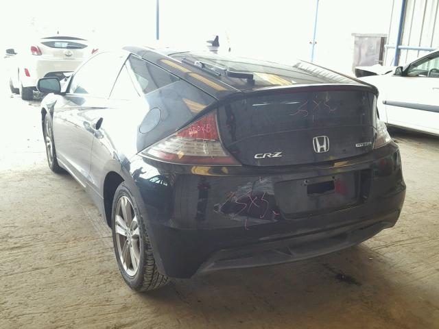 JHMZF1D68BS012106 - 2011 HONDA CR-Z EX BLACK photo 3