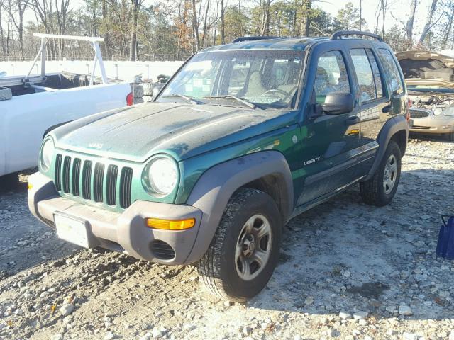 1J4GL48K04W198241 - 2004 JEEP LIBERTY SP GREEN photo 9