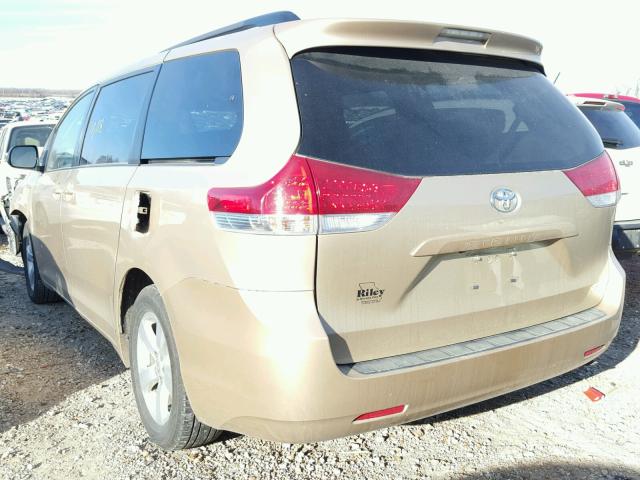 5TDKK3DC4BS120070 - 2011 TOYOTA SIENNA LE GOLD photo 3