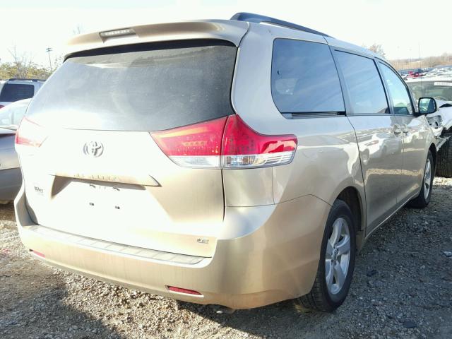 5TDKK3DC4BS120070 - 2011 TOYOTA SIENNA LE GOLD photo 4