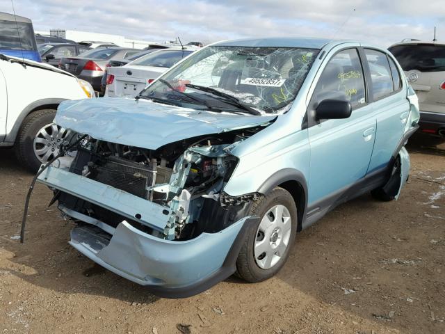 JTDBT123930275643 - 2003 TOYOTA ECHO BLUE photo 2